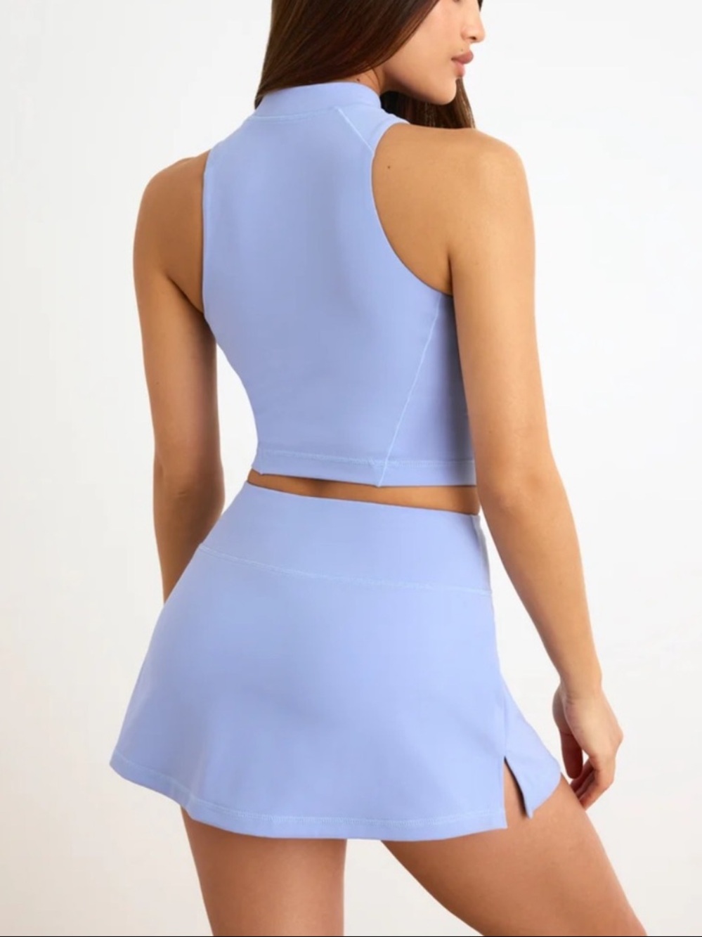 Bo and tee skirt (shorts under) in Light Periwinkle